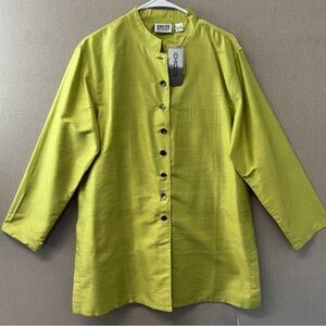Chico’s Design Women's 100% Silk Button Down Shirt Top